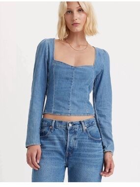 Women’s Denim Cotton Corset Style Top
Size M
